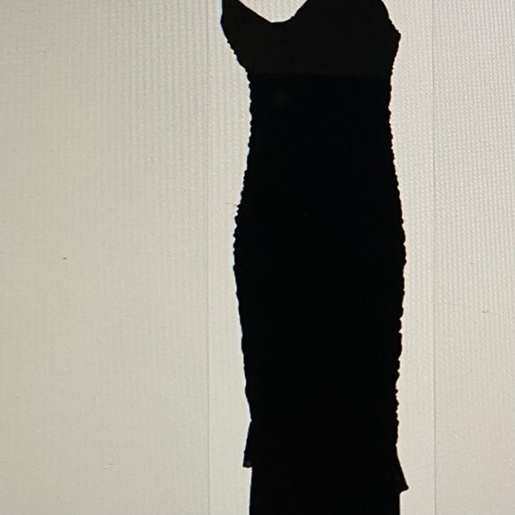 MAJORELLE REVOLVE BLACK STRAPLESS RUCHED DESIGN MAXI NWT SZ S - Picture 9 of 13